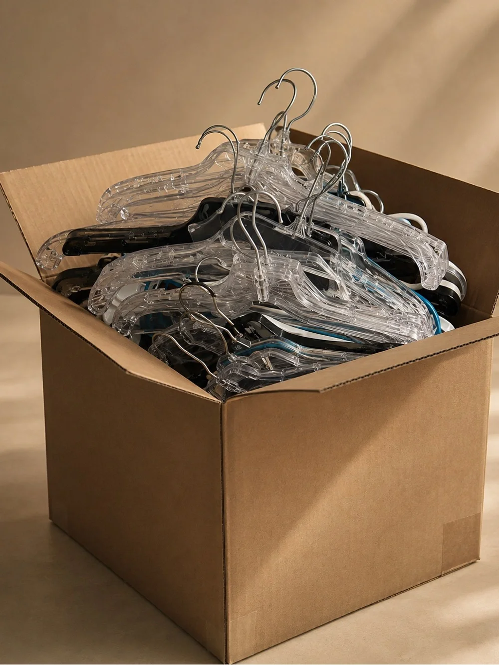 60+ Clothes Hangers Bulk Lot Clear Plastic Metal Mixed Styles